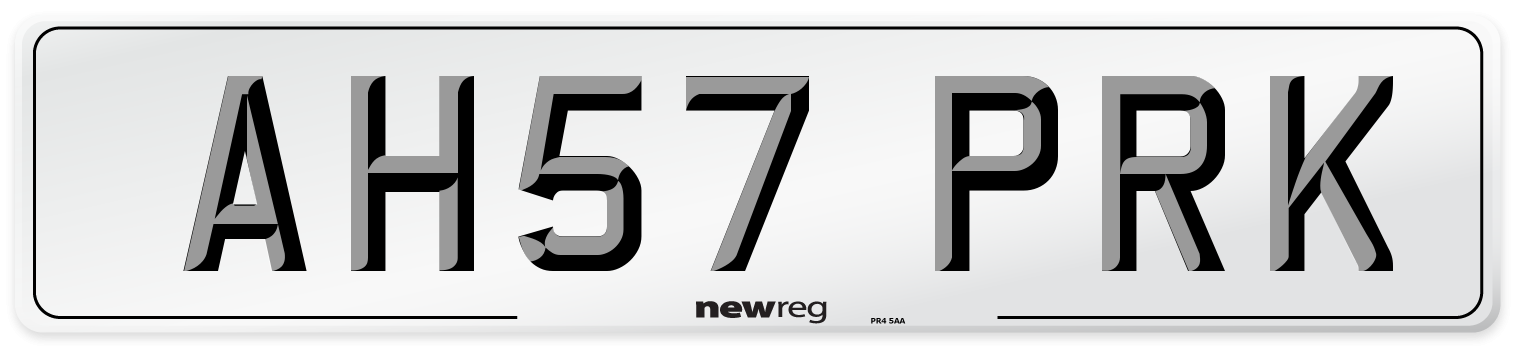 AH57 PRK Number Plate from New Reg